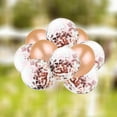 thumbnail image 1 of OULII 10Pcs Party Balloons Assorted Colors Clear Balloons with Gold Glitter Confetti for Wedding Decoration, 1 of 5