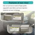 thumbnail image 5 of Sun Visor Replacement Fit For Hyundai Sonata 2006-2008, OE:852013K010QD, Sun Visor With Mirror, Driver Left & Passenger Right Side-grey-right, 5 of 6