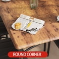 thumbnail image 4 of QinaQin Kitchen Table Set with Chairs, 5 Piece Dining Set for 4 with Metal and Wood Rectangular Table and 4 Upholstered Chairs, 4 of 7