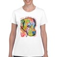 thumbnail image 1 of Dogs Speak to Those Who Listen Camiseta Dean Russo Neon Pet - Camiseta para mujer, Blanco, XL, 1 of 7