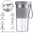 thumbnail image 3 of Mini taza exprimidora impermeable USB recargable licuadora pequeña portátil viaje en casa batidora batidora, gris Kearding LF0149-03B, 3 of 7