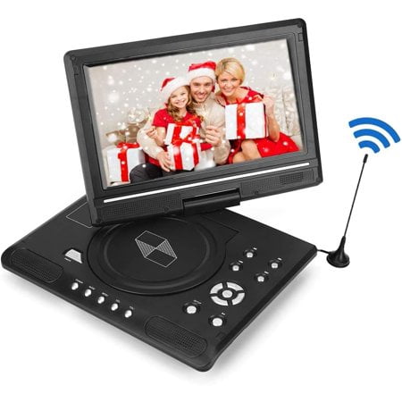 Lecteur DVD portable 9,8, Mini TV Son TV 3D Écran rotatif à 270