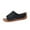 Black, variant on Admvng Sandals Women Fashion Casual Summer New Open Toe Retro Solid Color Sandals Hollow One-Line Wedge Heel Slippers 36-43