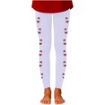 thumbnail image 4 of Little Girl Pants Fashion Print Tapered Athletic Jogger Pants Stretchable Long Leggings Size 5-6T ,Purple, 4 of 5