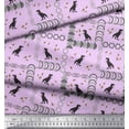 thumbnail image 2 of Soimoi Poly Georgette Fabric Geometric Shapes & Dinosaur Animal Decor Fabric Printed Yard 52 Inch Wide, 2 of 3