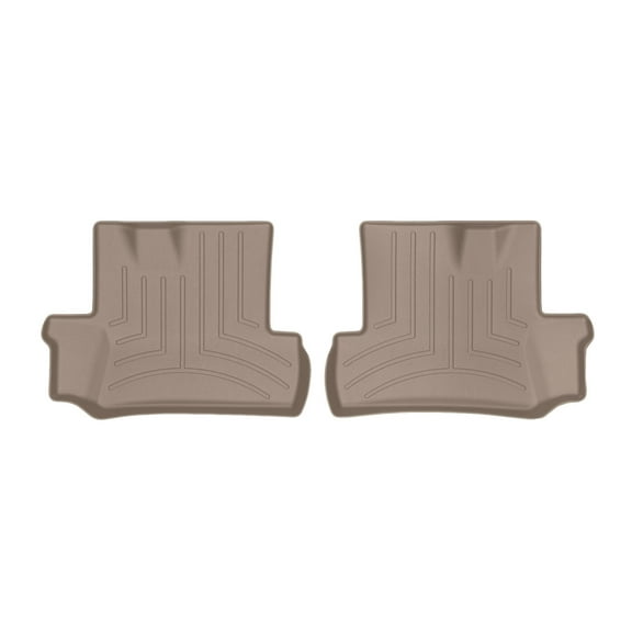 WeatherTech Custom Fit FloorLiners compatible with 2016-2024 Chevrolet Camaro - 2nd Row (2-Piece Liner), Tan