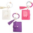 thumbnail image 1 of Porte-clés Circulaire pour Femmes, Portefeuille en Cuir Léger avec Porte-Clés Circulaire, 1 of 5