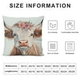 thumbnail image 5 of Patifu Just a Girl Who Loves Cows Pillow Covers , Highland Cow Gifts, Cow Gifts for Girls Cow Lovers Women, Cute Cow Gifts, Highland Cow Decor, Cow Pillow Case 18x18in, 5 of 5
