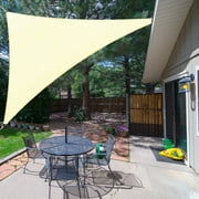 Shade&Beyond 5'x9'x10.3' Customize Sun Shade Sail Cream UV Block 185 GSM Commercial Triangle Outdoor Covering for Backyard, Pergola, Pool (Customized Available) AT-10T