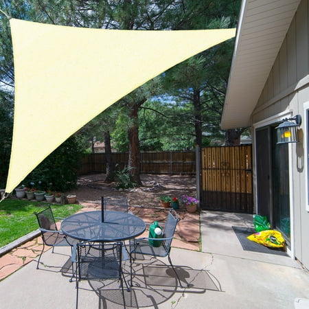 Shade&Beyond 10 x14 x17.2  Customize Sun Shade Sail Cream UV Block 185 GSM Commercial Triangle Outdoor Covering for Backyard  Pergola  Pool (Customized Available) AT-10T