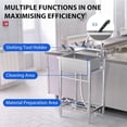thumbnail image 4 of Ourlova 20x20x33 Inch Stainless Steel Sink Freestanding Single Trough Commercial Kitchen Sink Set with Faucet Commercial Single Bowl Kitchen Prep & Utility Sink, 4 of 6