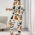 thumbnail image 7 of XUNKUSGA Plus Size Halloween Women's Pajama Sets Casual Long Sleeve Top and Bottoms Pjs 2 Piece Sets for Women Soft Cozy Fall Winter Pajamas for Women Set #10 XL, 7 of 7
