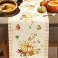 thumbnail image 4 of Thanksgiving Tablecloth Autumns Pumpkin Table Runner Maple Leaf Orange Plaid Kitchen Table Decoration Suitable for Harvests Thanksgiving Holiday Party Table Use, 4 of 6