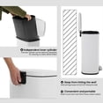 thumbnail image 5 of Hyxoo Trash Can, Garbage Can 13 Gallon/ 50L Stainless Steel Metal Bathroom Step Waste Bin for Home and Kitchen Waste and Recycling,White, 5 of 8