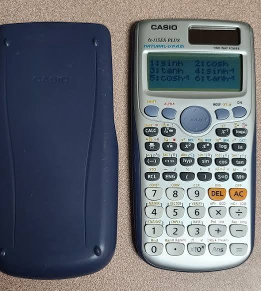 Pre-Owned Casio FX-115ES, Scientific Calculator, 10 Digits + 2 Exponents, Solar Panel, Battery
