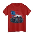 thumbnail image 4 of WUANDIXFA Toddler American Flag Shirts 4th of July T-Shirts Boys Girls Cotton Patriotic Tops Tee Kids Independence Day Clothes (Red, 5-6 Years), 4 of 5
