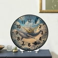 thumbnail image 4 of Yayeee Wall Clock Battery Operated 9.5" Silent Quartz Non-Ticking for Living Room Decor, Floating Whale, 4 of 8