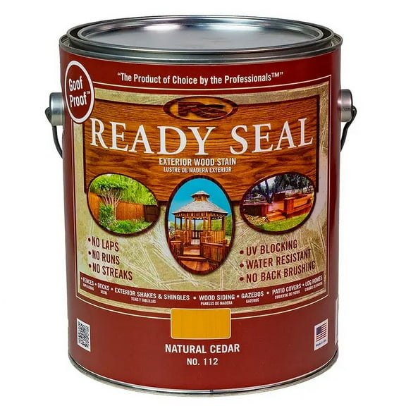 Ready Seal 112 Exterior Wood Stain & Sealer, Flat Natural Cedar, 1-Gallon - Quantity 1