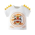 thumbnail image 1 of adviicd Chemises Garçons T-Shirt Col Rond Manches Courtes pour Enfants Bébé Blanc,110, 1 of 4
