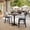 Dark Brown/Black Base, variant on Flash Furniture 30" x 24" Tabletop with TopGuard HPL Technology in Gray Faux Concrete with 22" x 22" Black Table Height X-Base