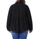 thumbnail image 3 of Camisas de pana para mujer de tallas grandes Agnes Orinda, blusas con peplum y botones, con bolsillos, 3X, negras, 3 of 6