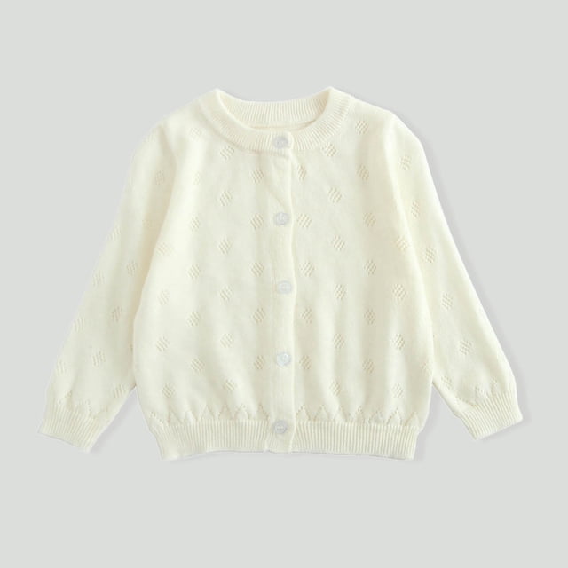 Stylish Hollow Knit Cardigan For Girls Long Sleeve Pullover For Daily Wear And Casual Occasions With Comfort Design