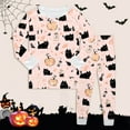 thumbnail image 2 of Little Girl Pajamas Halloween Pajamas Pumpkin Print Long Sleeve Crewneck Top Fall Girls Size 5T Pajamas, 2 of 4
