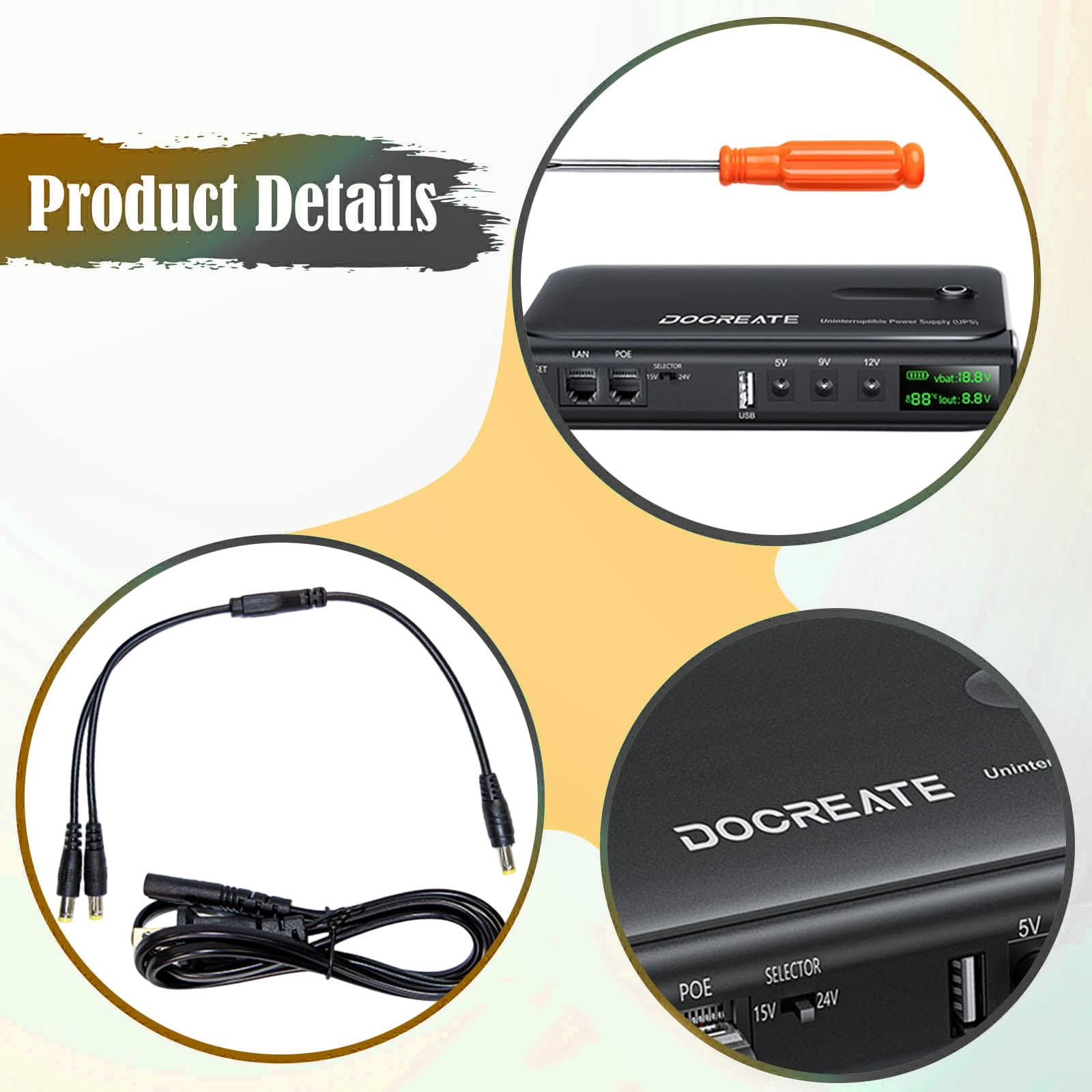 Wzmzjy Ups Uninterrupted Power Supply 36W Battery Backup Power Supply for Cellphone