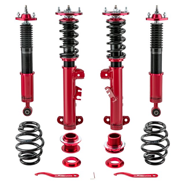 Maxpeedingrods Kit de Ressort pour Amortisseurs à Ressorts pour BMW E36 Série 3 24 Étapes Amortisseur Ajustable