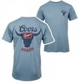 thumbnail image 1 of Coors Banquet Rodeo Logo Distressed Front and Back Dusty Blue T-Shirt-2XLarge, 1 of 5