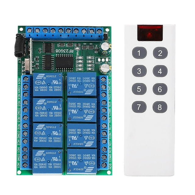 Module de télécommande 8 canaux 433,92 MHz multifonctionnel 100 m à codage fixe 5 V