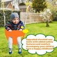 thumbnail image 5 of High Back Full Bucket Toddler Swing Seat with 3- Point Adjustable Safety Harness, 66 inch Detachable Chain,Suitable for Babies Aged 6-24 Months，Baby Swing for Swingset (orange), 5 of 14