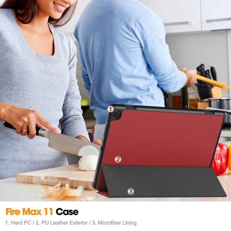 Custodia Cover per Fire Max 11 11 (13a Gen 2023), EVA Robusta Leggera Antiurto Custodia Portatile Protettiva per Tablet con Supporto Pieghevole