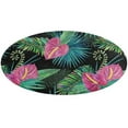 thumbnail image 5 of Summer Exotic Floral Tropical Palm Leaves Round Carpet Circle Rug Outdoor Patio Area Rug Washable Large Area Rugs Hallway Room Decor Fitness Mats, 5 of 8