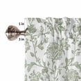 thumbnail image 5 of Tier Curtains 45 Inches Long, Green Leaf Flower Window Treatment Curtain Drapes, Vintage Farmhouse Bohemian Spring Window Half Privacy Curtains for Bedroom Bathroom, 42"x45", 2 Panels, 5 of 7