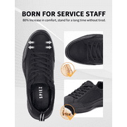 SPIEZ Men's Non-Slip Work Shoes, ASTM F2892 Certified Waterproof Oil-Resistant Safety Sneakers for Food Service, Warehouse & Outdoor - Black, Size 12