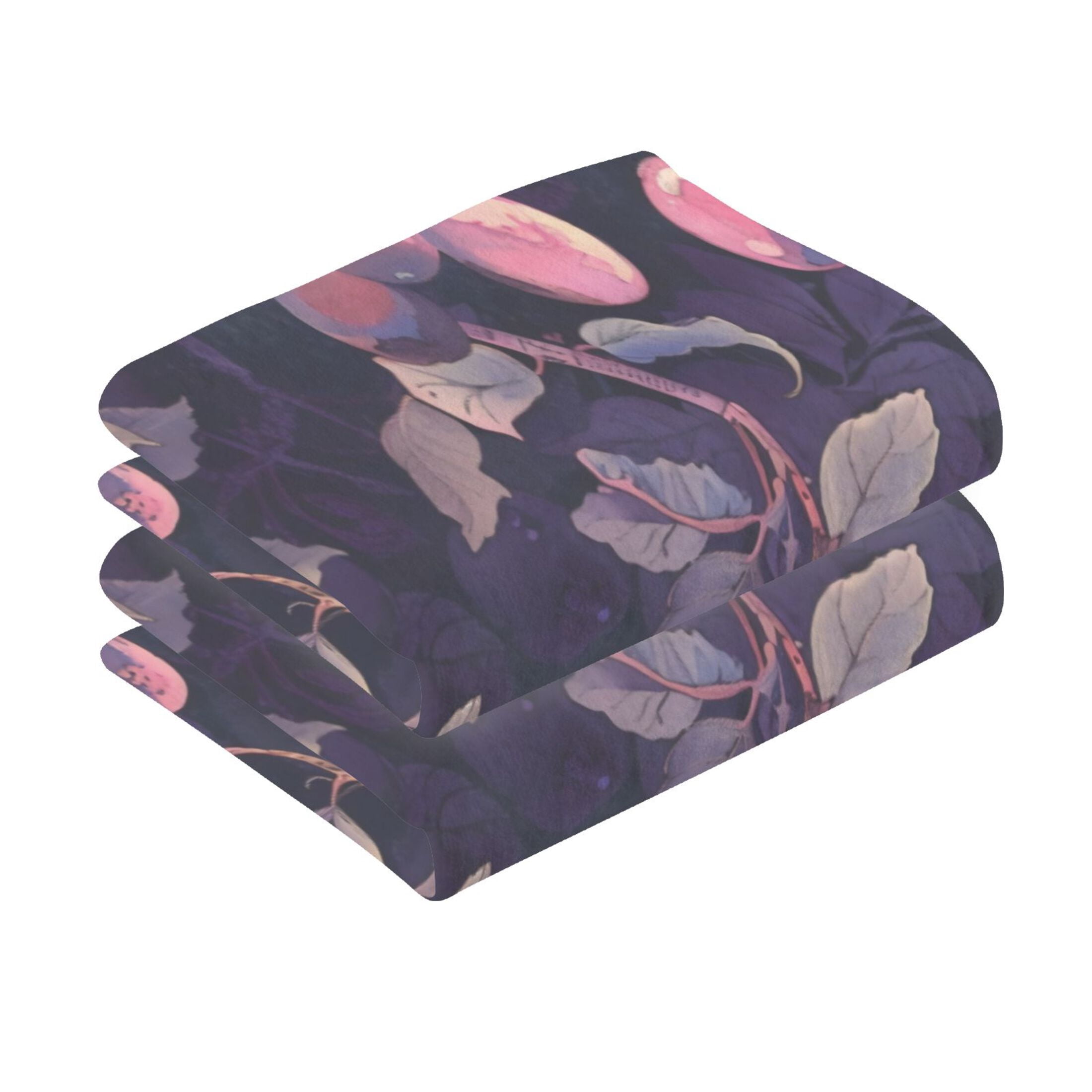 Cotton Towel Two-Piece 16x28 Inch One Sizex2 Face Towel Set Towel Set Cotton Hand Bath Towel Bathroom Beach Purple Plum