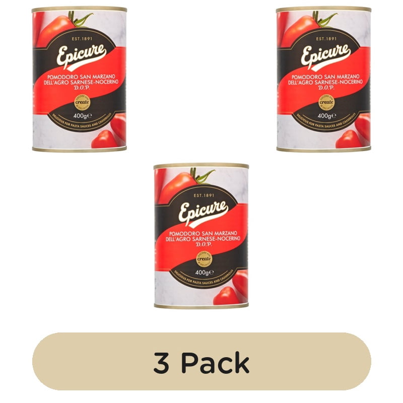 Epicure San Marzano Tomatoes 400g, British Import (Pack of 3)