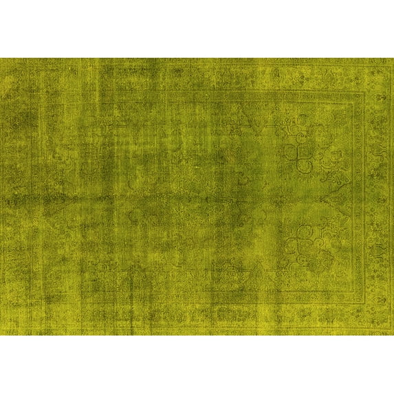 Ahgly Company Indoor Rectangle Oriental Yellow Industrial Area Rugs, 6' x 9'
