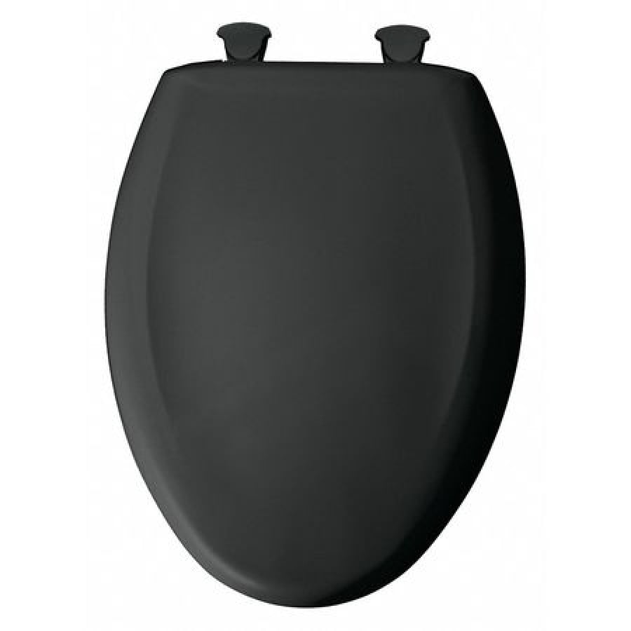 BEMIS 1200SLOWT 047 Elongated Closed Front Toilet Seat,Black, With