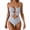 Beige, variant on Guluxicc Bohemain One Piece Swimsuit for Women Spaghetti Strap Cut Out High Waist Push-Up Padded Bathing Suit Summer Beach Swimwear