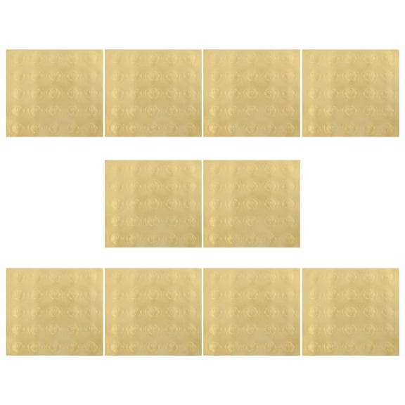 FRCOLOR  10 Sheets Embossed Envelope Seal Heart Wedding Stickers Golden