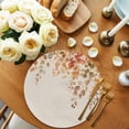 thumbnail image 2 of Orange Botanical Round 15 Inch Placemats Set of 2, Farmhouse Leaf Fall Thanksgiving HeatResistant Non Slip Place Mats for Dining Table, Wipeable Braided Kitchen Table Mats for Housewarming, 2 of 9
