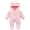 03#Light pink, variant on Newborn Infant Bear Romper Thick Flannel Hooded Snowsuit Zipper Footie Jumpsuit Winter Warm Newborn Onesie Bodysuit 3-12M