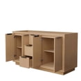 thumbnail image 2 of Wyndham Collection Maroni 59.25" Wood Double Bathroom Vanity in Natural/Black, 2 of 2