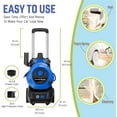 thumbnail image 3 of BOSEN Electric Pressure Washer 4800PSI 2.9 GPM Power Washer with 25 Feet Hose,16.4 Feet Power Cord, Car Wash Machine Blue Ideal Cleaning for Garden, 3 of 5
