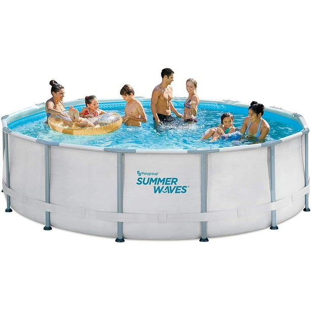 Summer Waves 14ft Elite Frame Pool With Filter Pump Cover And Ladder Walmart Com