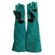 thumbnail image 2 of Guantes protectores Zulema de cuero reforzado para dueños de mascotas y cuidadores de reptiles verde, 2 of 8