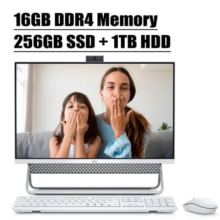 Dell Inspiron 24 5000 5490 2020 Premium All In One Desktop I 23.8" Full HD Touchscreen Display I 10th Gen Intel Quad-Core i5-10210U I 16GB DDR4 256GB SSD +1TB HDD I WIFI HDMI Win 10