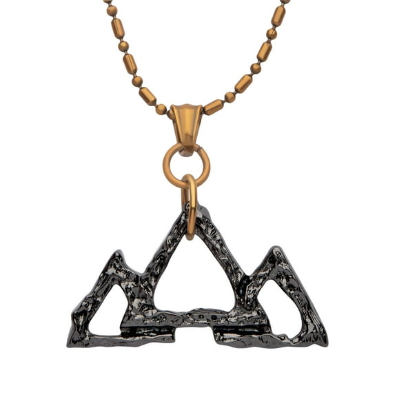 DC Comics Black Adam Triple Triangle Replica Pendant Necklace, Base Metal, Lobster Clasp Chain - 22"